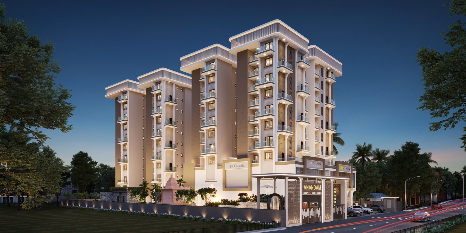 Anandam Ranchi evening elevation